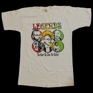 Vintage‎ Super T's Legends Shirt Garvey Malcolm X Marley King Jr Mandela XL